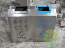 室內商用直投口不銹鋼分類垃圾桶